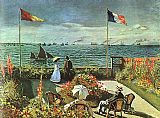 Claude Monet Terrace at St Adresse painting